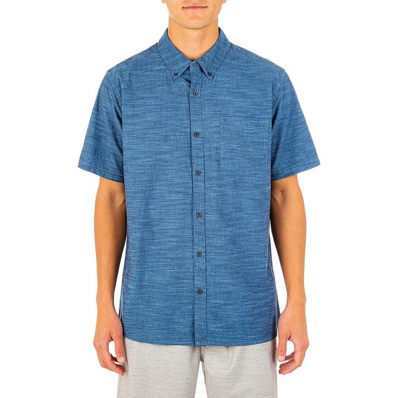 Hurley Other - Hurley Men's One and Only Textured Short Sleeve Button Up, Obsidian, XXL